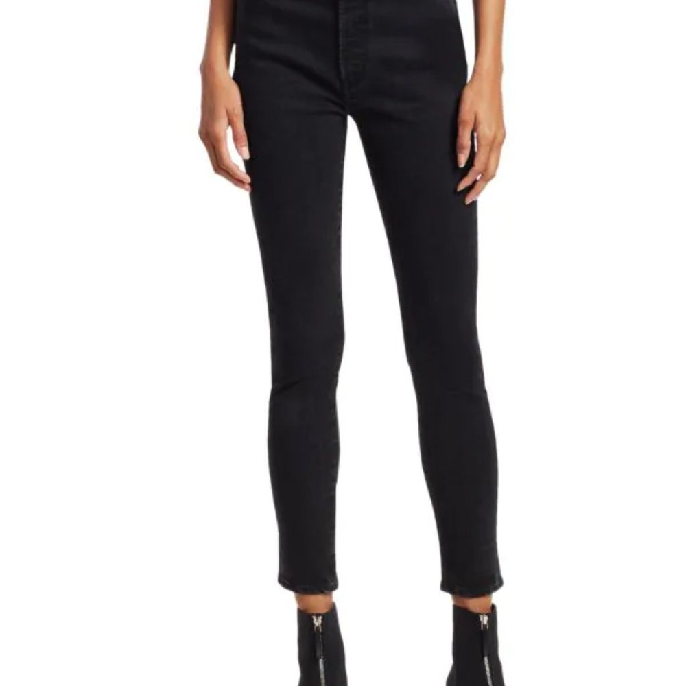 ALMOST NEW (WORN TWICE) MOUSSY VINTAGE HIGH RISE SKINNY JEANS IN BLACK